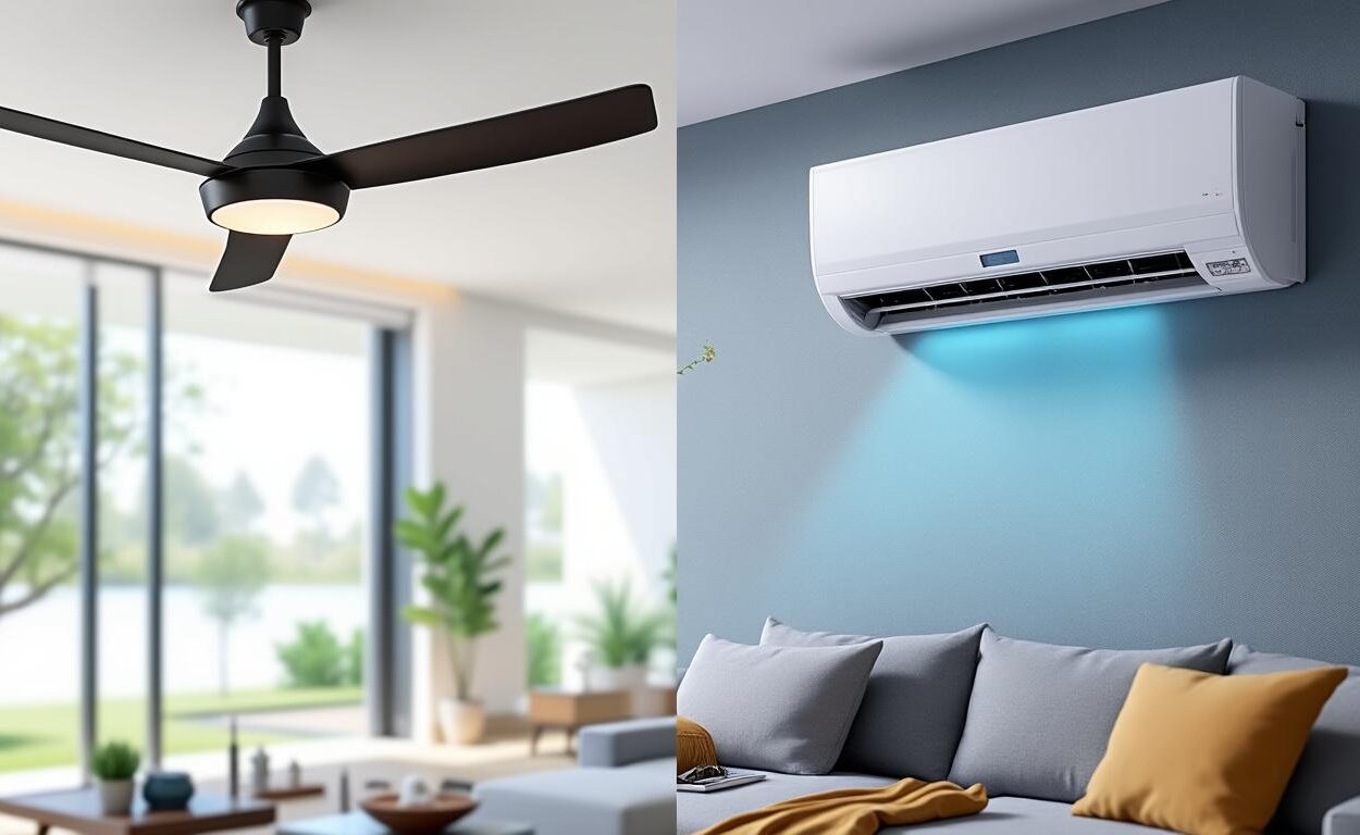 découvrez les différences entre un ventilateur de plafond et une climatisation réversible pour choisir la solution adaptée à votre confort et à votre consommation énergétique.