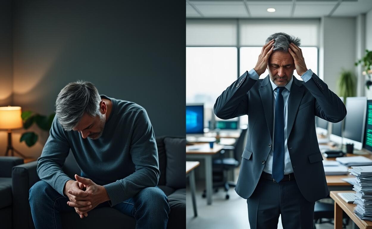 découvrez les différences clés entre la dépression masculine et le burn-out professionnel, leurs symptômes, causes et solutions pour mieux comprendre et agir.