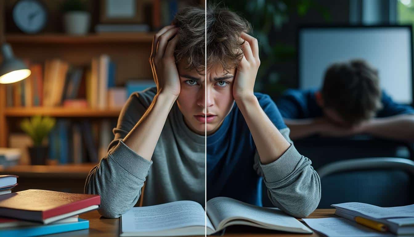 découvrez les différences clés entre le stress scolaire et le burn-out chez les adolescents, leurs causes, symptômes et comment les accompagner efficacement.