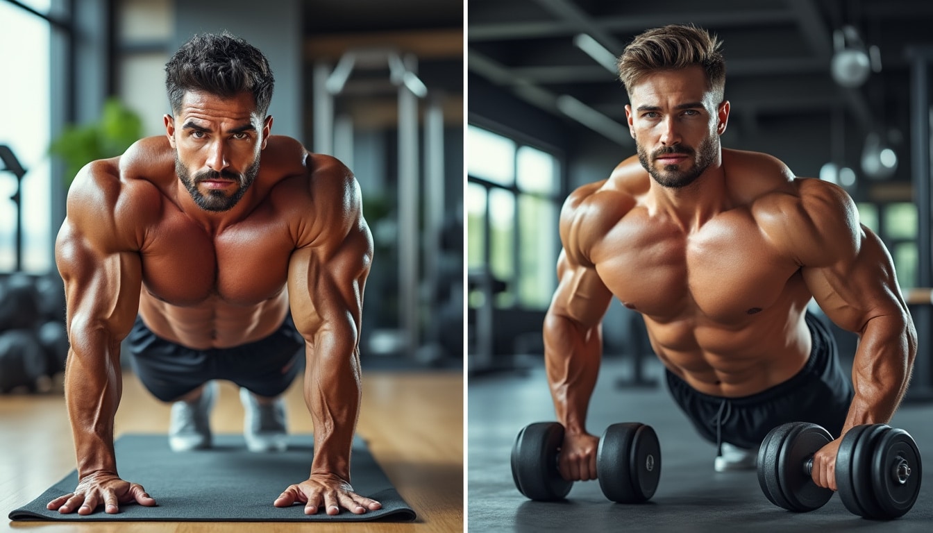découvrez comment progresser rapidement en choisissant entre les exercices au poids du corps et ceux avec haltères, et trouvez la méthode qui vous convient le mieux pour atteindre vos objectifs fitness.