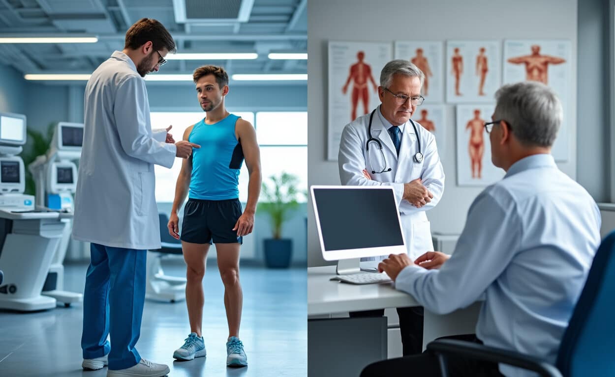 découvrez quand consulter un spécialiste en médecine du sport ou un médecin généraliste en cas de blessure, pour un diagnostic précis et un traitement adapté.