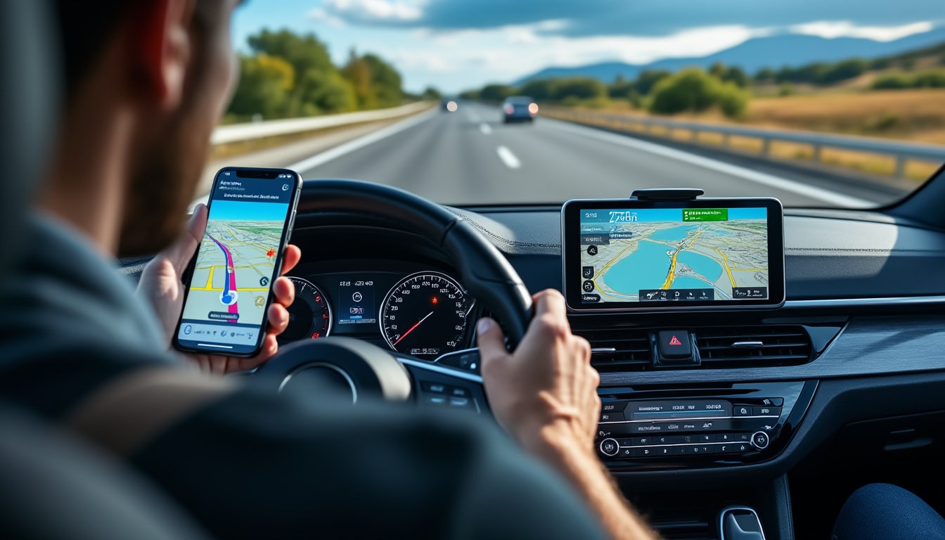 découvrez les différences entre l'utilisation d'un gps intégré et d'un smartphone en conduite, et leur impact sur la sécurité routière.