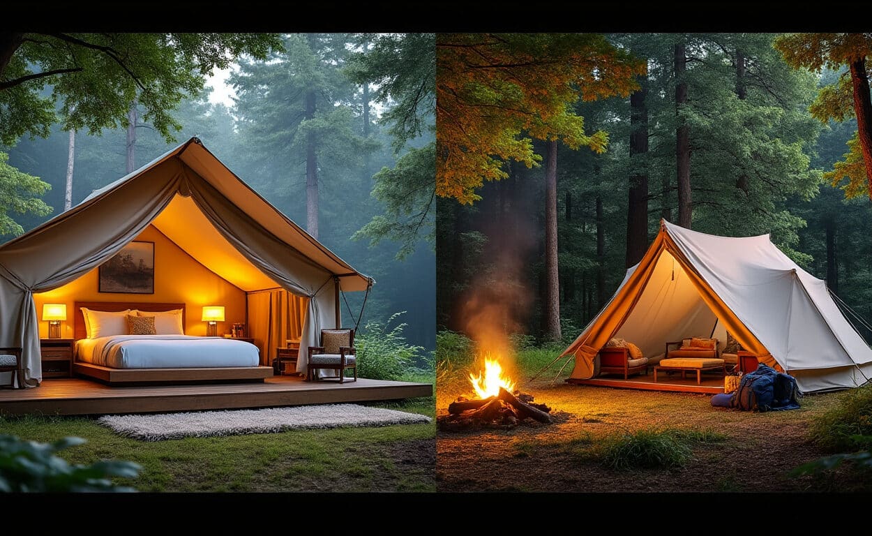 découvrez les différences entre glamping et camping traditionnel : confort, équipements, budget et expérience pour choisir le séjour qui vous convient.
