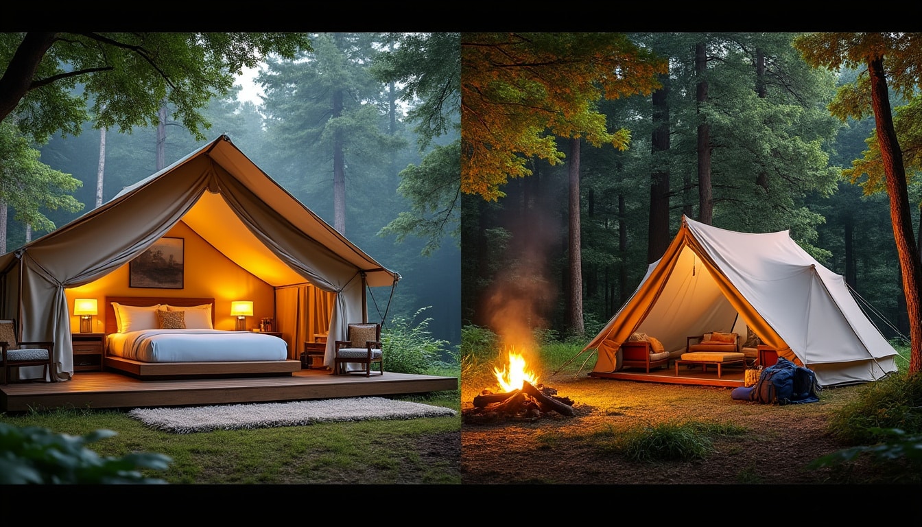 découvrez les différences entre glamping et camping traditionnel : confort, équipements, budget et expérience pour choisir le séjour qui vous convient.
