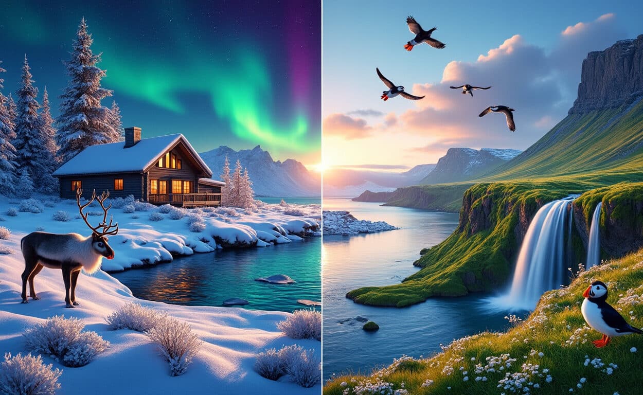 découvrez quelle est la meilleure saison pour visiter la laponie ou l’islande, en fonction du climat, des activités et des paysages uniques de chaque période de l'année.