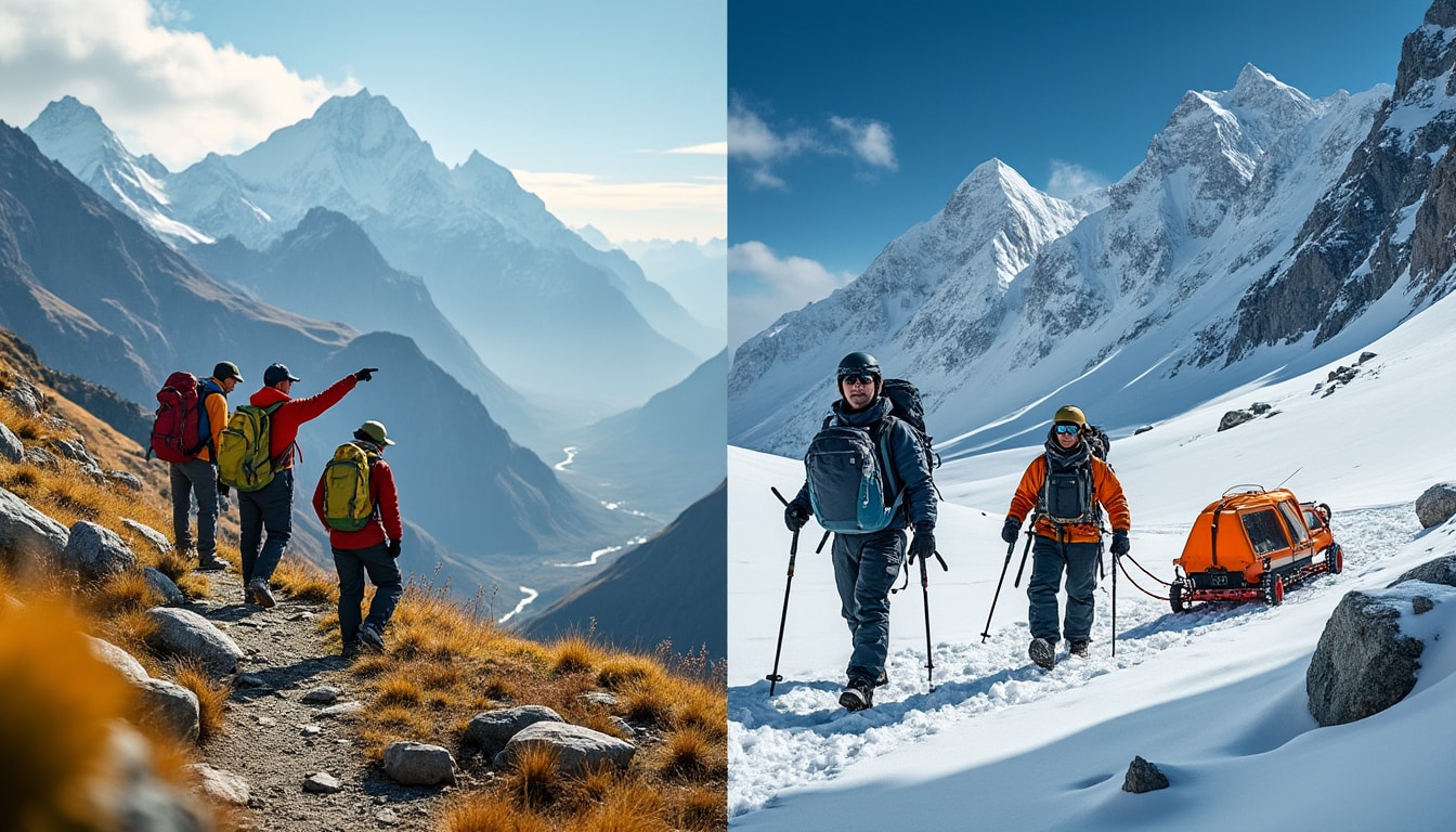 découvrez les différences entre voyage d’aventure et expédition : objectifs, durée, niveau de préparation et degré d’autonomie.