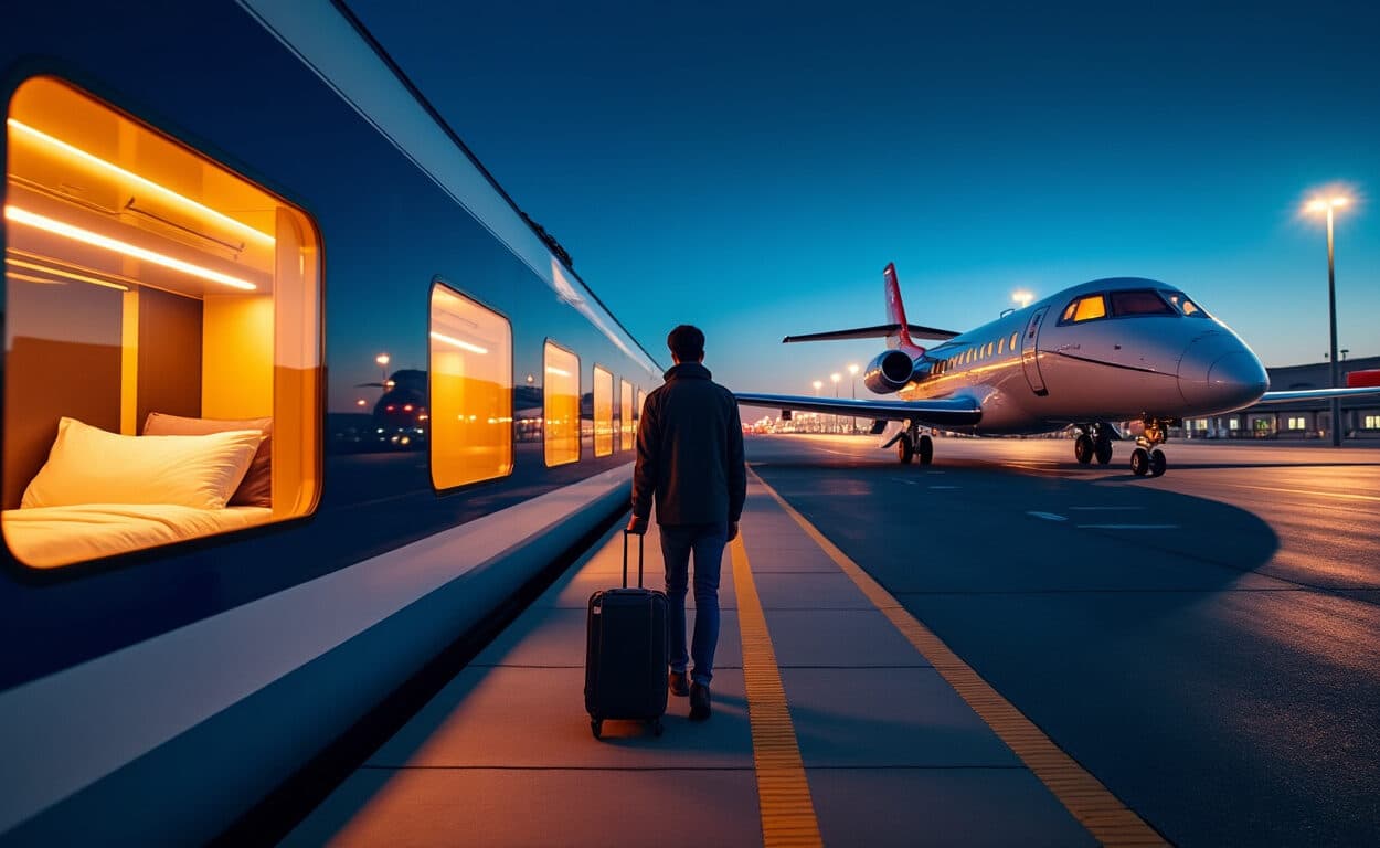 train de nuit ou avion low-cost : comparez prix, durée, confort et impact écologique pour choisir le mode de transport le plus adapté à votre voyage.