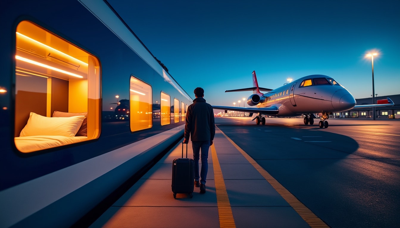 train de nuit ou avion low-cost : comparez prix, durée, confort et impact écologique pour choisir le mode de transport le plus adapté à votre voyage.